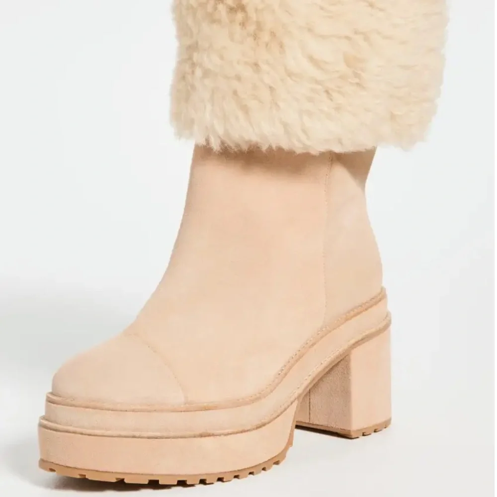 CULT GAIA SOMMAR SUEDE LEATHER/SHEARLING FOLD OVER STYLE BOOTS SIZE EU 39 - Picture 8 of 8